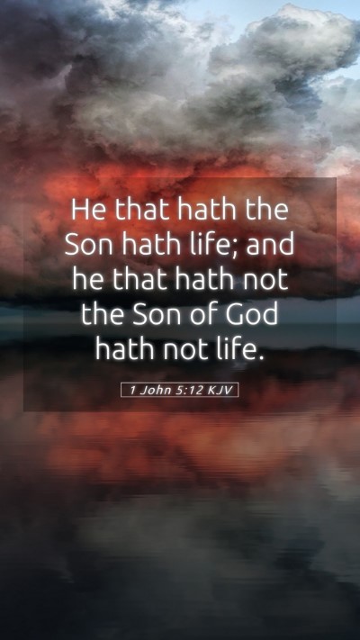 Picture 05 - 1 John 5:12 KJV Mobile Phone Wallpaper - He that hath the Son hath life; and he that hath - Mobile Bible Verse Wallpaper