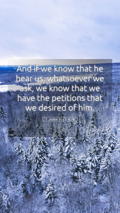Picture 05 - 1 John 5:15 KJV Mobile Phone Wallpaper - And if we know that he hear us, whatsoever we - Mobile Bible Verse Wallpaper
