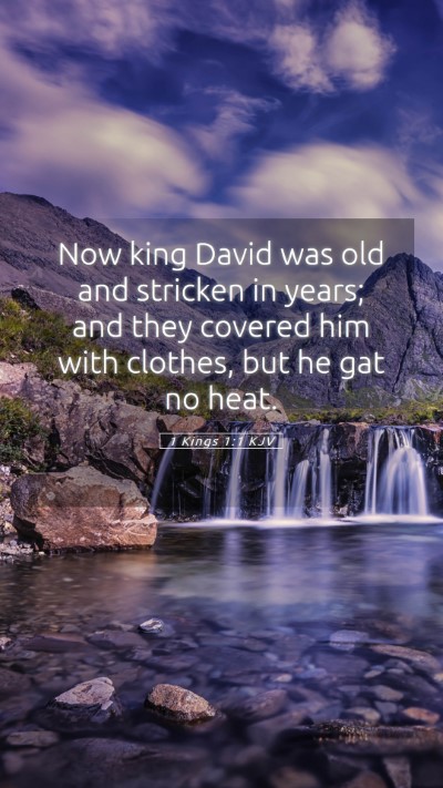 Picture 05 - 1 Kings 1:1 KJV Mobile Phone Wallpaper - Now king David was old and stricken in years; and - Mobile Bible Verse Wallpaper