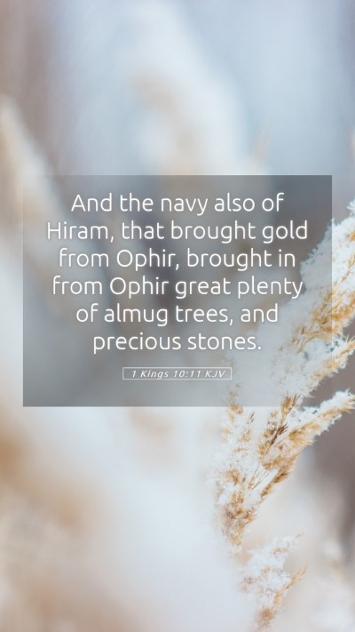 Picture 05 - 1 Kings 10:11 KJV Mobile Phone Wallpaper - And the navy also of Hiram, that brought gold - Mobile Bible Verse Wallpaper