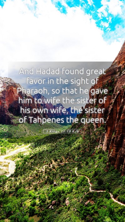 Picture 05 - 1 Kings 11:19 KJV Mobile Phone Wallpaper - And Hadad found great favor in the sight of - Mobile Bible Verse Wallpaper