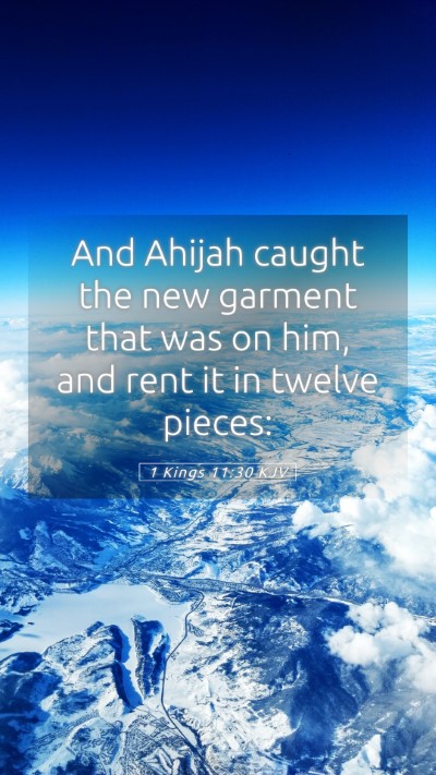 Picture 05 - 1 Kings 11:30 KJV Mobile Phone Wallpaper - And Ahijah caught the new garment that was on - Mobile Bible Verse Wallpaper