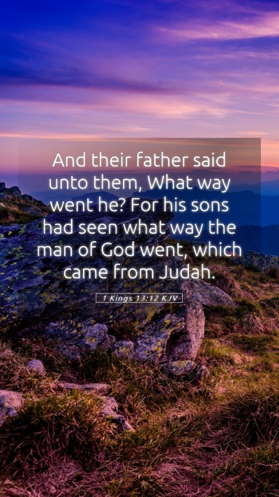 Picture 05 - 1 Kings 13:12 KJV Mobile Phone Wallpaper - And their father said unto them, What way went - Mobile Bible Verse Wallpaper