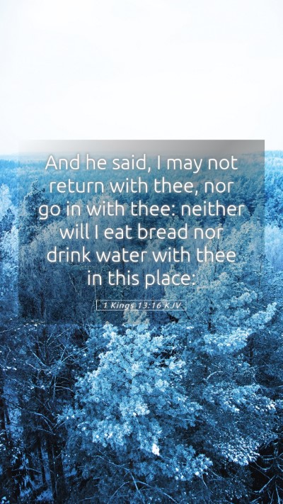 Picture 05 - 1 Kings 13:16 KJV Mobile Phone Wallpaper - And he said, I may not return with thee, nor go - Mobile Bible Verse Wallpaper