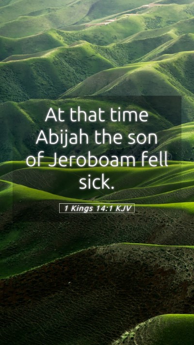 Picture 05 - 1 Kings 14:1 KJV Mobile Phone Wallpaper - At that time Abijah the son of Jeroboam fell - Mobile Bible Verse Wallpaper
