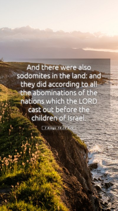 Picture 05 - 1 Kings 14:24 KJV Mobile Phone Wallpaper - And there were also sodomites in the land: and - Mobile Bible Verse Wallpaper