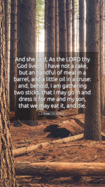 Picture 05 - 1 Kings 17:12 KJV Mobile Phone Wallpaper - And she said, As the LORD thy God liveth, I have - Mobile Bible Verse Wallpaper