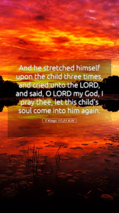 Picture 05 - 1 Kings 17:21 KJV Mobile Phone Wallpaper - And he stretched himself upon the child three - Mobile Bible Verse Wallpaper