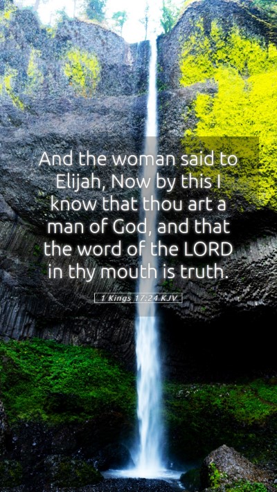 Picture 05 - 1 Kings 17:24 KJV Mobile Phone Wallpaper - And the woman said to Elijah, Now by this I know - Mobile Bible Verse Wallpaper