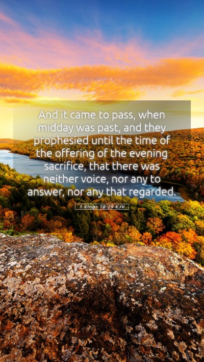 Picture 05 - 1 Kings 18:29 KJV Mobile Phone Wallpaper - And it came to pass, when midday was past, and - Mobile Bible Verse Wallpaper