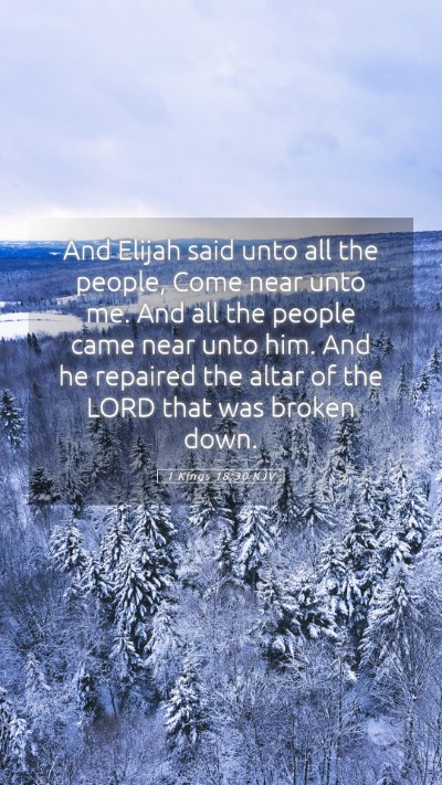 Picture 05 - 1 Kings 18:30 KJV Mobile Phone Wallpaper - And Elijah said unto all the people, Come near - Mobile Bible Verse Wallpaper