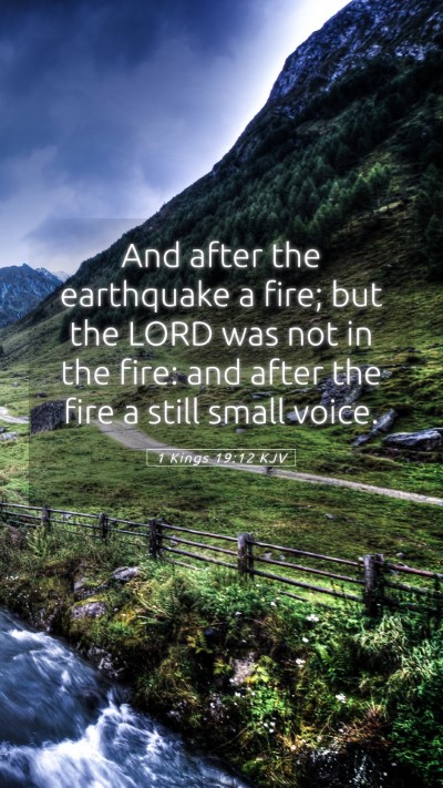 Picture 05 - 1 Kings 19:12 KJV Mobile Phone Wallpaper - And after the earthquake a fire; but the LORD was - Mobile Bible Verse Wallpaper