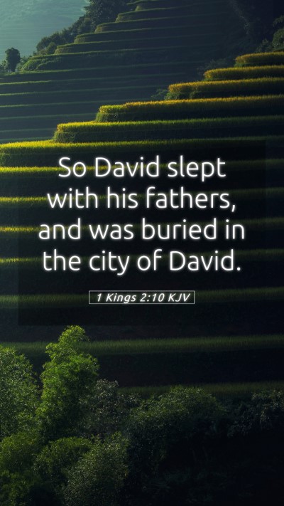 Picture 05 - 1 Kings 2:10 KJV Mobile Phone Wallpaper - So David slept with his fathers, and was buried - Mobile Bible Verse Wallpaper