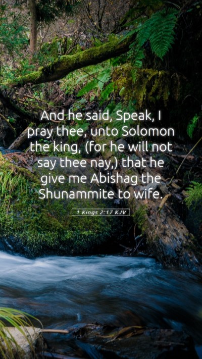 Picture 05 - 1 Kings 2:17 KJV Mobile Phone Wallpaper - And he said, Speak, I pray thee, unto Solomon the - Mobile Bible Verse Wallpaper