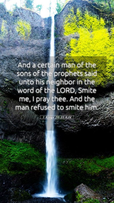 Picture 05 - 1 Kings 20:35 KJV Mobile Phone Wallpaper - And a certain man of the sons of the prophets - Mobile Bible Verse Wallpaper