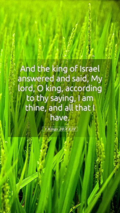 Picture 05 - 1 Kings 20:4 KJV Mobile Phone Wallpaper - And the king of Israel answered and said, My - Mobile Bible Verse Wallpaper