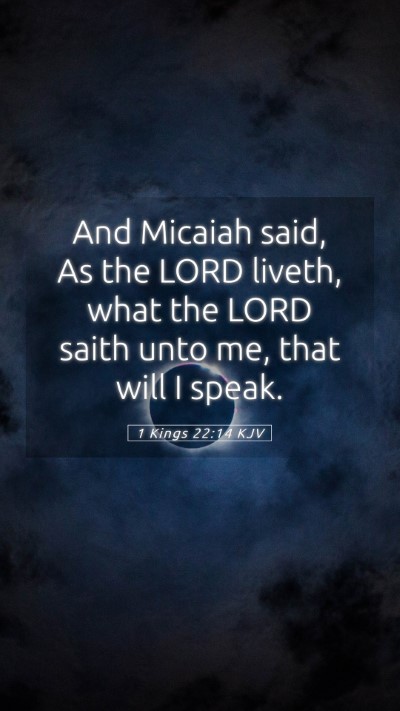 Picture 05 - 1 Kings 22:14 KJV Mobile Phone Wallpaper - And Micaiah said, As the LORD liveth, what the - Mobile Bible Verse Wallpaper
