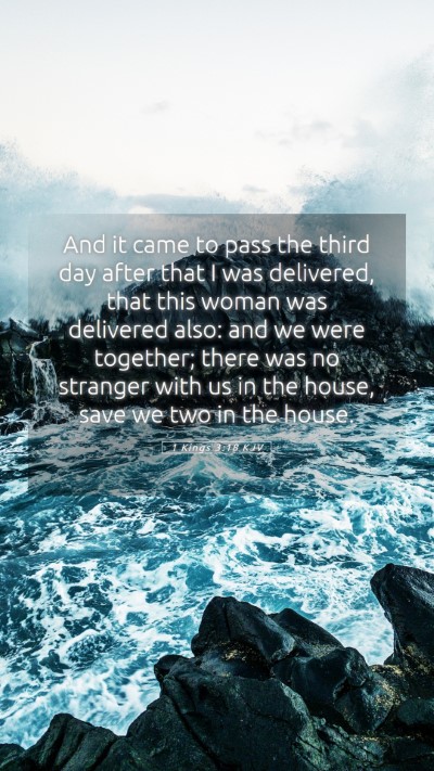 Picture 05 - 1 Kings 3:18 KJV Mobile Phone Wallpaper - And it came to pass the third day after that I - Mobile Bible Verse Wallpaper