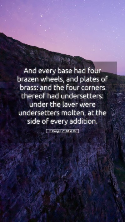 Picture 05 - 1 Kings 7:30 KJV Mobile Phone Wallpaper - And every base had four brazen wheels, and plates - Mobile Bible Verse Wallpaper