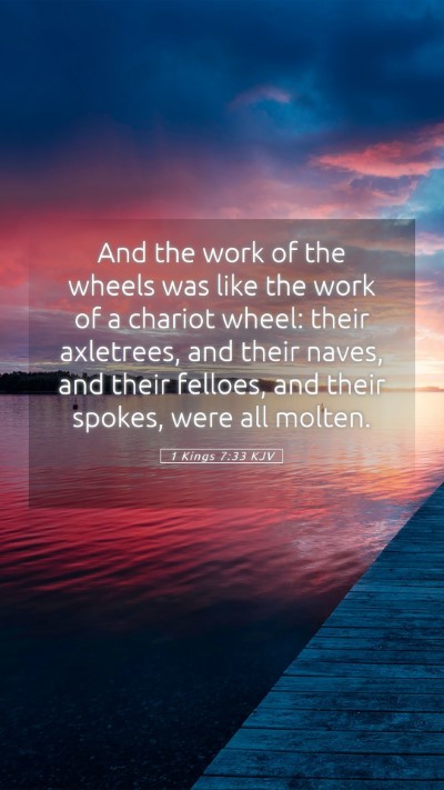 Picture 05 - 1 Kings 7:33 KJV Mobile Phone Wallpaper - And the work of the wheels was like the work of a - Mobile Bible Verse Wallpaper