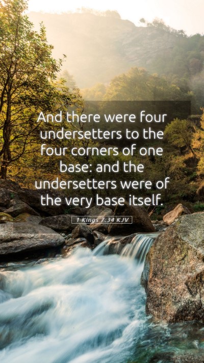 Picture 05 - 1 Kings 7:34 KJV Mobile Phone Wallpaper - And there were four undersetters to the four - Mobile Bible Verse Wallpaper