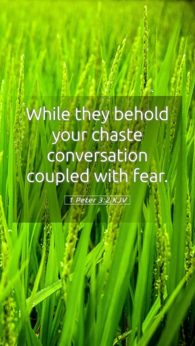 Picture 05 - 1 Peter 3:2 KJV Mobile Phone Wallpaper - While they behold your chaste conversation - Mobile Bible Verse Wallpaper