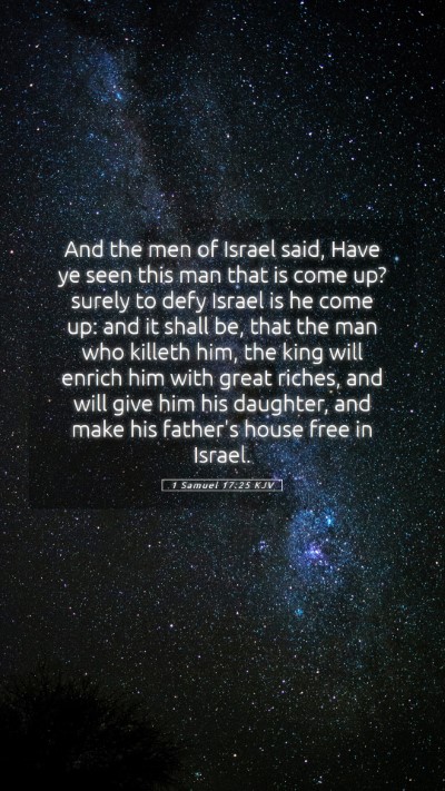 Picture 05 - 1 Samuel 17:25 KJV Mobile Phone Wallpaper - And the men of Israel said, Have ye seen this man - Mobile Bible Verse Wallpaper