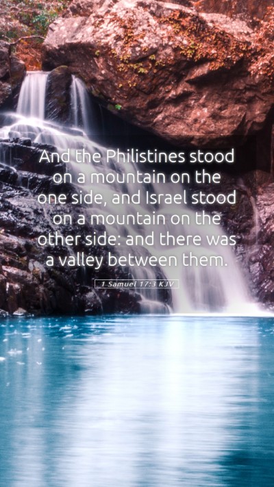 Picture 05 - 1 Samuel 17:3 KJV Mobile Phone Wallpaper - And the Philistines stood on a mountain on the - Mobile Bible Verse Wallpaper