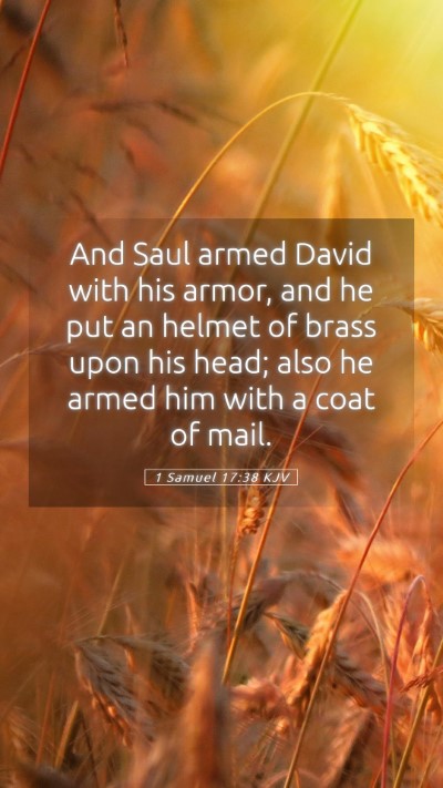 Picture 05 - 1 Samuel 17:38 KJV Mobile Phone Wallpaper - And Saul armed David with his armor, and he put - Mobile Bible Verse Wallpaper