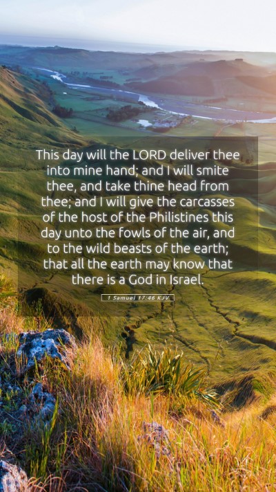 Picture 05 - 1 Samuel 17:46 KJV Mobile Phone Wallpaper - This day will the LORD deliver thee into mine - Mobile Bible Verse Wallpaper