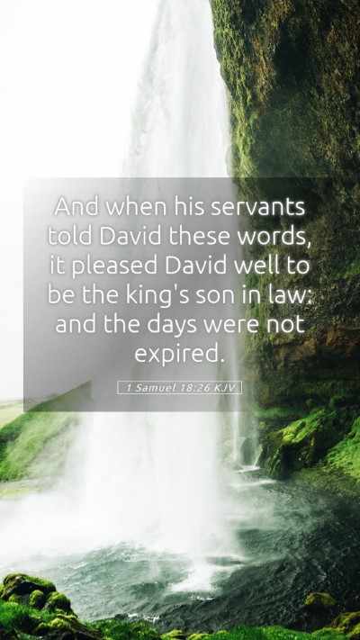 Picture 05 - 1 Samuel 18:26 KJV Mobile Phone Wallpaper - And when his servants told David these words, it - Mobile Bible Verse Wallpaper
