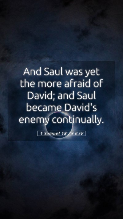 Picture 05 - 1 Samuel 18:29 KJV Mobile Phone Wallpaper - And Saul was yet the more afraid of David; and - Mobile Bible Verse Wallpaper