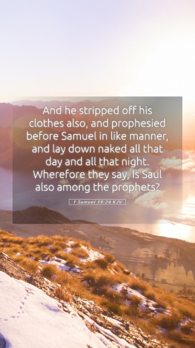 Picture 05 - 1 Samuel 19:24 KJV Mobile Phone Wallpaper - And he stripped off his clothes also, and - Mobile Bible Verse Wallpaper