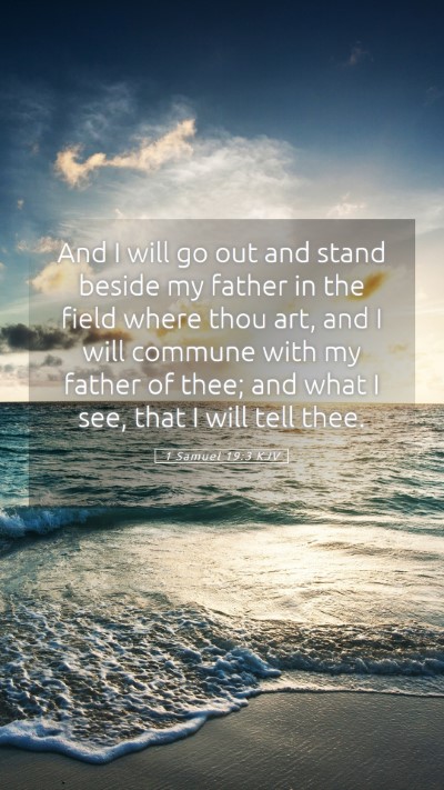 Picture 05 - 1 Samuel 19:3 KJV Mobile Phone Wallpaper - And I will go out and stand beside my father in - Mobile Bible Verse Wallpaper