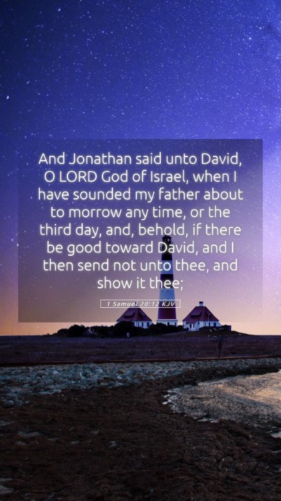 Picture 05 - 1 Samuel 20:12 KJV Mobile Phone Wallpaper - And Jonathan said unto David, O LORD God of - Mobile Bible Verse Wallpaper