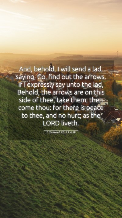 Picture 05 - 1 Samuel 20:21 KJV Mobile Phone Wallpaper - And, behold, I will send a lad, saying, Go, find - Mobile Bible Verse Wallpaper