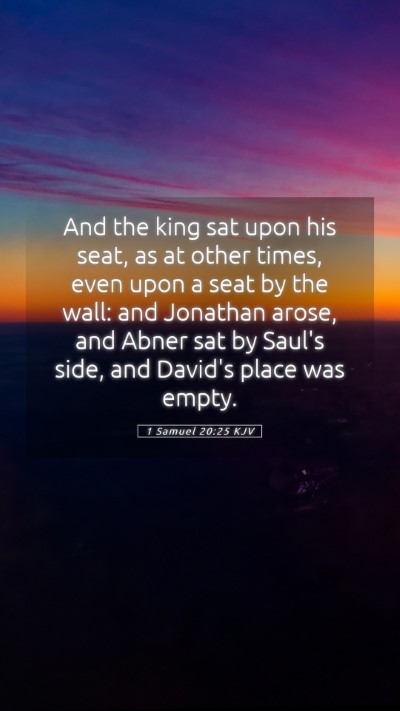 Picture 05 - 1 Samuel 20:25 KJV Mobile Phone Wallpaper - And the king sat upon his seat, as at other - Mobile Bible Verse Wallpaper