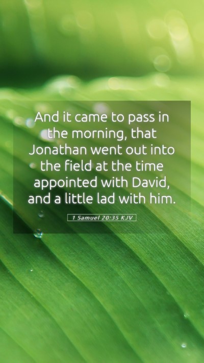 Picture 05 - 1 Samuel 20:35 KJV Mobile Phone Wallpaper - And it came to pass in the morning, that Jonathan - Mobile Bible Verse Wallpaper
