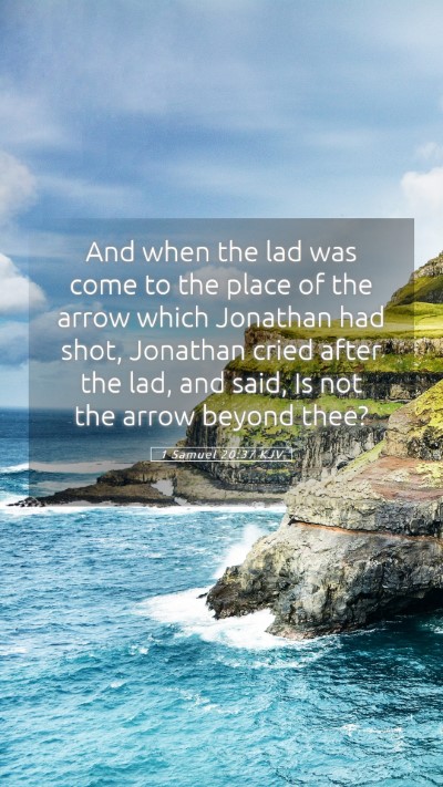 Picture 05 - 1 Samuel 20:37 KJV Mobile Phone Wallpaper - And when the lad was come to the place of the - Mobile Bible Verse Wallpaper