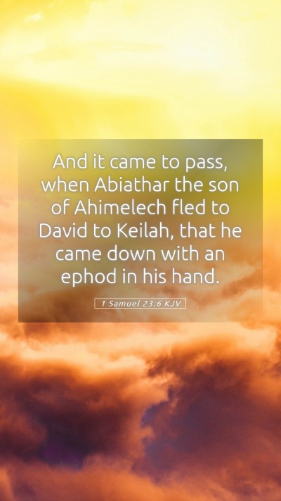Picture 05 - 1 Samuel 23:6 KJV Mobile Phone Wallpaper - And it came to pass, when Abiathar the son of - Mobile Bible Verse Wallpaper