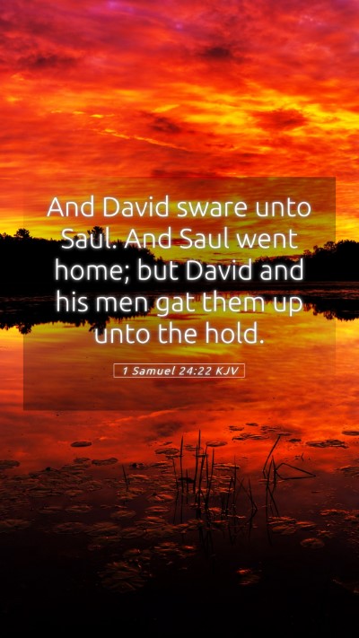 Picture 05 - 1 Samuel 24:22 KJV Mobile Phone Wallpaper - And David sware unto Saul. And Saul went home; - Mobile Bible Verse Wallpaper