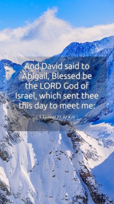 Picture 05 - 1 Samuel 25:32 KJV Mobile Phone Wallpaper - And David said to Abigail, Blessed be the LORD - Mobile Bible Verse Wallpaper