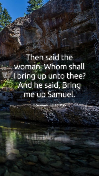 Picture 05 - 1 Samuel 28:11 KJV Mobile Phone Wallpaper - Then said the woman, Whom shall I bring up unto - Mobile Bible Verse Wallpaper