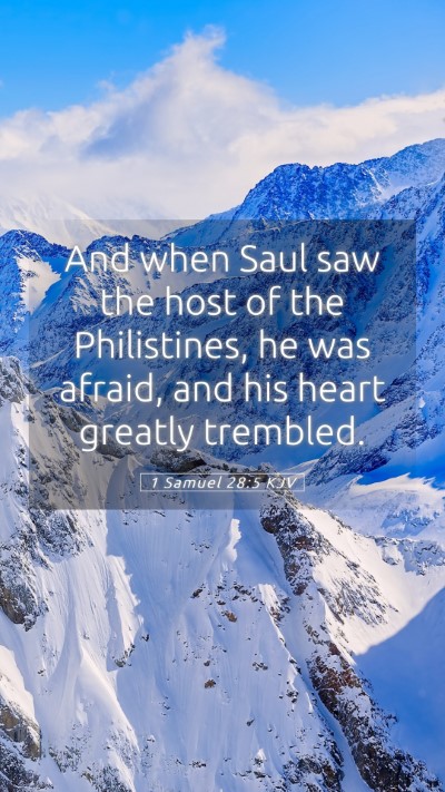 Picture 05 - 1 Samuel 28:5 KJV Mobile Phone Wallpaper - And when Saul saw the host of the Philistines, he - Mobile Bible Verse Wallpaper