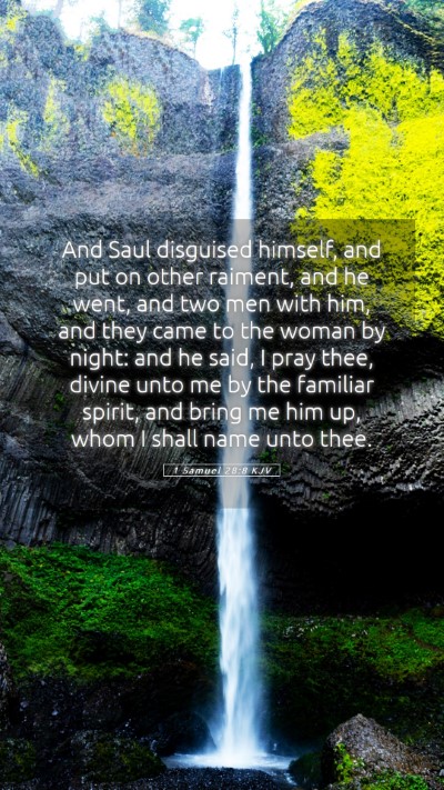 Picture 05 - 1 Samuel 28:8 KJV Mobile Phone Wallpaper - And Saul disguised himself, and put on other - Mobile Bible Verse Wallpaper