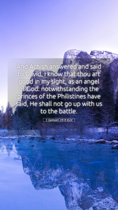 Picture 05 - 1 Samuel 29:9 KJV Mobile Phone Wallpaper - And Achish answered and said to David, I know - Mobile Bible Verse Wallpaper