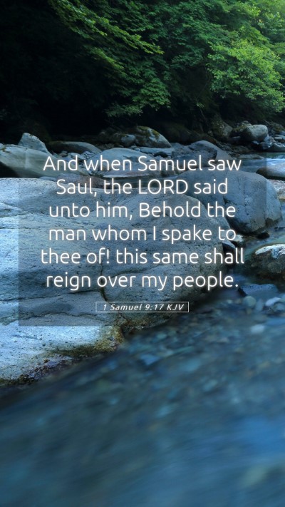 Picture 05 - 1 Samuel 9:17 KJV Mobile Phone Wallpaper - And when Samuel saw Saul, the LORD said unto him, - Mobile Bible Verse Wallpaper