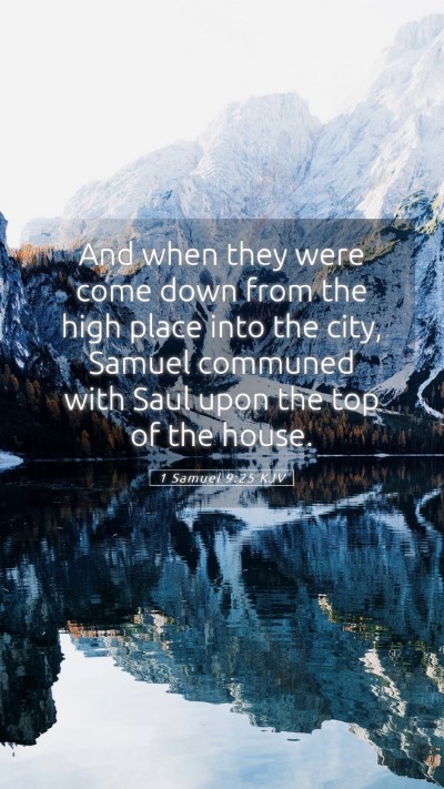 Picture 05 - 1 Samuel 9:25 KJV Mobile Phone Wallpaper - And when they were come down from the high place - Mobile Bible Verse Wallpaper