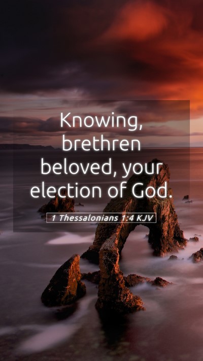 Picture 05 - 1 Thessalonians 1:4 KJV Mobile Phone Wallpaper - Knowing, brethren beloved, your election of - Mobile Bible Verse Wallpaper