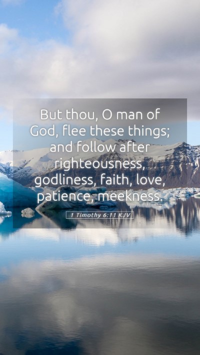 Picture 05 - 1 Timothy 6:11 KJV Mobile Phone Wallpaper - But thou, O man of God, flee these things; and - Mobile Bible Verse Wallpaper